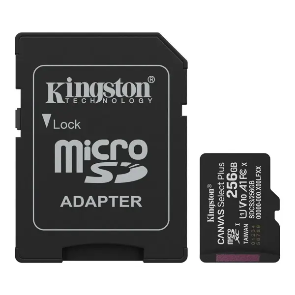 Kingston 256GB Canvas Select Plus microSD Memory Card