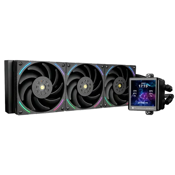Thermalright Frozen Vision 360 ARGB V2 AIO 360mm Liquid CPU Cooler, 2.88-inch IPS LCD Screen - Black