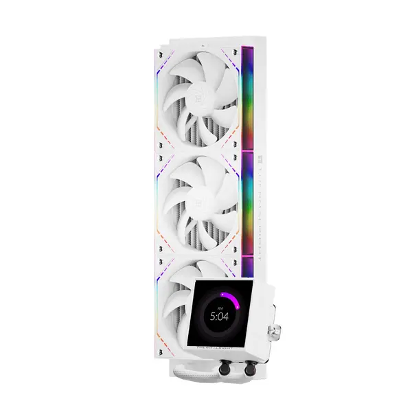 Thermalright Peerless Vision 360 ARGB AIO 360mm Liquid CPU Cooler, 3.95’’IPS LCD Screen with 480x480 Resolution - White