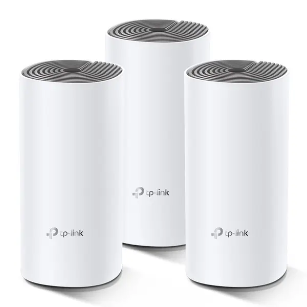 TP-Link Deco E4 AC1200 Whole Home Mesh Wi-Fi System (3-pack) | Up to 100 devices, 2-in-1 Router and Access Point Modes, MU-MIMO