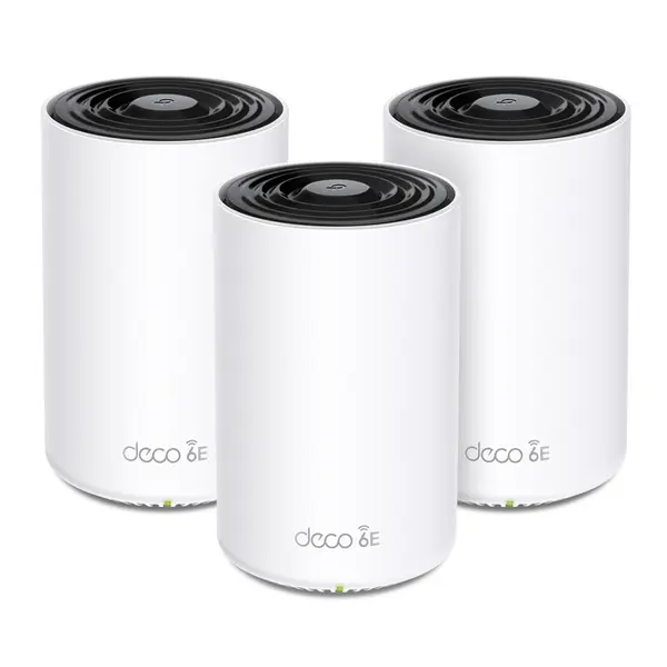 TP-Link Deco XE75 AXE5400 Tri-Band Mesh Wi-Fi 6E System (3-Pack) | Up to 5.4 Gbps Tri-Band Speeds, Up to 7,200 ft Coverage, AI-Driven Mesh, Up to 200 Devices