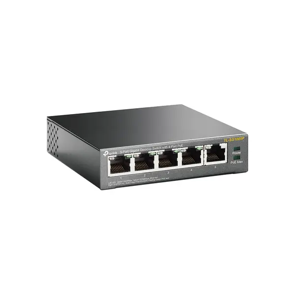 TP-Link TL-SG1005P 5-Port Gigabit Desktop Switch with 4-Port PoE | QoS Support, IGMP Snooping