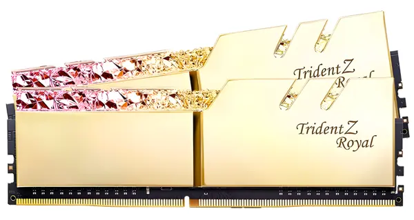 G.Skill Trident Z Royal RGB 16GB DDR4 3600Mhz CL18 ( 2x8GB ) Desktop Memory - Gold