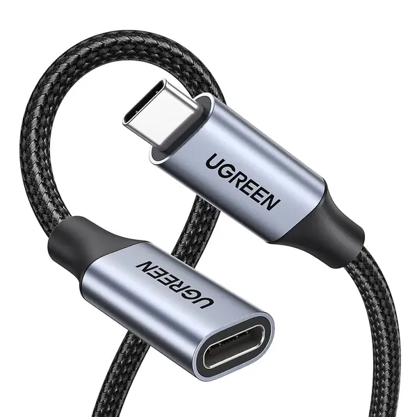 UGREEN 30205 USB C Extension Cable, 10Gbps, 100W, 4K@60Hz Output, 1M, Grey