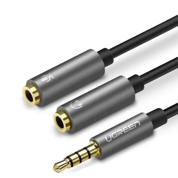 UGREEN 30619 3.5MM Audio Stereo Y Splitter Extension Cable, 3.5MM Male to 2 Female