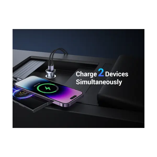 UGREEN 30780 24W PD Car Charger, USB-C 20W, USB-A 18W