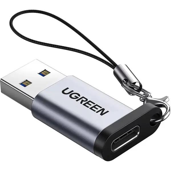 UGREEN 50533 USB 3.0 Male to USB-C Female Converter, 5Gbps Data Transfer Support