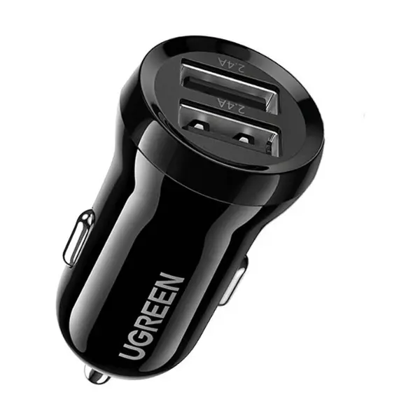 UGREEN 50875 Mini 24W Dual USB Car Charger, Compact Mini Design, Smart Protection