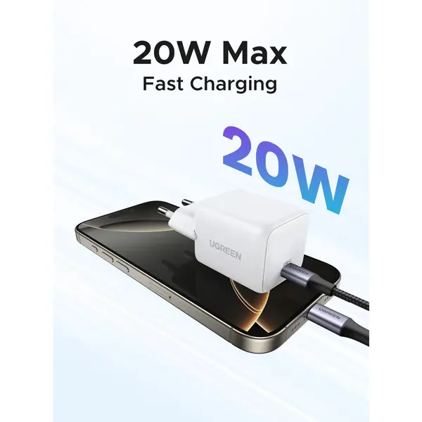 UGREEN 55554 USB-C GaN Fast 20W Charger - EU