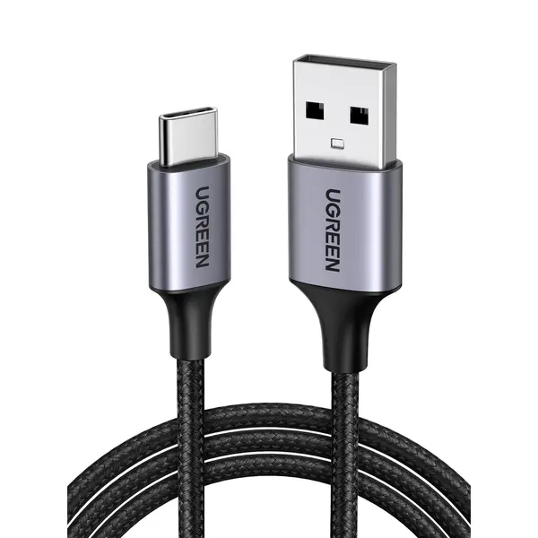 UGREEN 60126 USB A to Type C Cable, 3A Fast Charging, 480Mbps Data Transfer, Durable Nylon Braided Cable, 1M