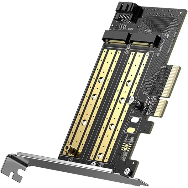 UGREEN 70504 M.2 NVMe + M.2 SATA to PCI-E 3.0 × 4 Expansion Card