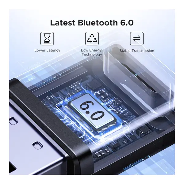 UGREEN 75073 Bluetooth 6.0 Adapter for PC, USB Bluetooth Dongle for Windows 11/10/8.1 | EDR & BLE Modes, Long Range, Plug & Play