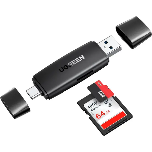 UGREEN 80191 USB-C +USB TF/SD 3.0 Card Reader