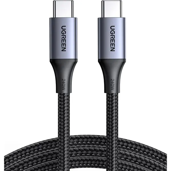 UGREEN 90440 240W USB C to USB C Cable, PD 3.1 Fast Charging, Double Nylon Braided, 2M