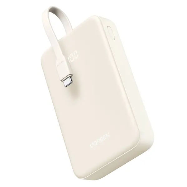 UGREEN Nexode 20000mAh 20W Power Bank with Built-in USB-C Cable, Smart LED Display, Advanced Safety Protection