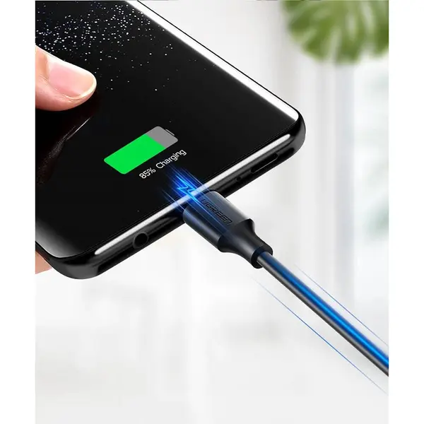 UGREEN USB A to USB Type C Cable, 480Mbps Data Transfer Rate, Qualcomm 3.0 Quick Charge, Max 5V 3A Power Output, 1m Cable Length, Wide Compatibility, Black | 60116