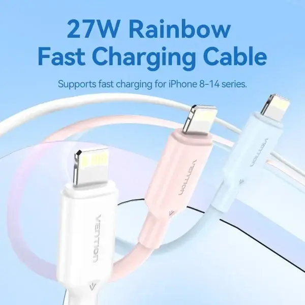 Vention USB 2.0 Type-C Male to Lightning Male 3A Cable | 2M (LAKWH)
