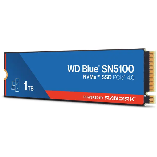 WD Blue SN5100 1TB NVMe SSD, M.2 2280, PCIe Gen 4.0, Internal Solid State Drive - Read Speeds Up to 7100MB/s