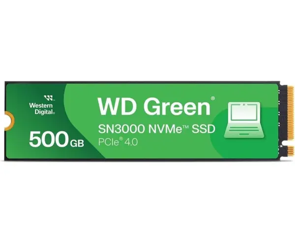 WD Green SN3000 500GB M.2 2280 NVMe PCle Gen 4x4 Solid State Drive