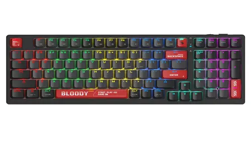 Bloody WS98 Dual Core Wireless Mechanical Red Switch RGB Gaming Keyboard - Sports Red