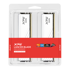 XPG Lancer Blade RGB 32GB (2x16GB) 6000MHz C36 DDR5 Desktop RAM Memory Kit - White