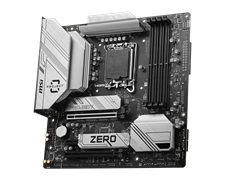 MSI B760M PROJECT ZERO Intel LGA1700 DDR5 MicroATX Motherboard | WiFi 6E