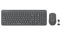 A4Tech Fstyler FG3300 Air2 2.4G QuietKey 2-Zone Wireless Keyboard & Mouse Combo - 2000 DPI Adjustable - Grey 