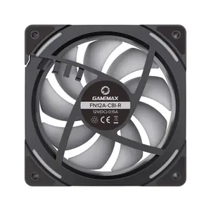GameMax FN12A-C8I-R, Reverse 120mm ARGB Fan, Infinity Mirror Center