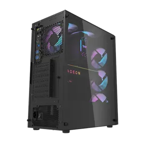 DarkFlash DK351 Mid-Tower ATX Gaming PC Case, 4x ARGB Fans Installed - Black