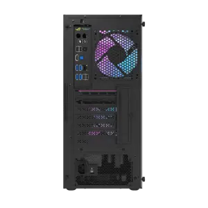 DarkFlash DK351 Mid-Tower ATX Gaming PC Case, 4x ARGB Fans Installed - Black