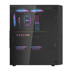 DarkFlash DK351 Mid-Tower ATX Gaming PC Case, 4x ARGB Fans Installed - Black