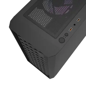 DarkFlash DK351 Mid-Tower ATX Gaming PC Case, 4x ARGB Fans Installed - Black
