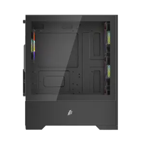 1st Player Go2 RGB Micro-ATX Gaming PC Case - Black
