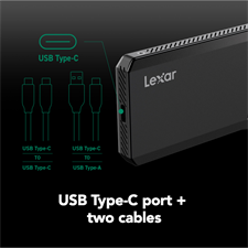 Lexar® Professional SL600 Portable SSD 1TB - up to 2000MB/s - Strap in and Go