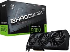 MSI GeForce RTX 5080 16G SHADOW 3X OC 16GB GDDR7 PCI Express 5.0 Graphics Card