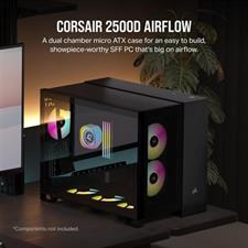 Corsair 2500D Tempered Glass Dual Chamber Case - Black 