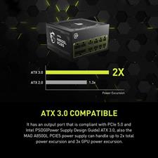 MSI MAG A850GL PCIE5 850W 80 Plus Gold Fully Modular Power Supply