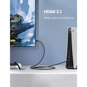 UGREEN 80403 8K HDMI Cable 2.1 48Gbps Ultra High Speed Braided HDMI Cable, 2M | Black