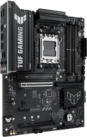 ASUS TUF GAMING B850-E WIFI AMD AM5 B850 ATX motherboard, DDR5, PCIe 5.0 Ready, M.2 slots x3, Wi-Fi 6E, 2.5Gb Ethernet, USB 20Gbps Type-C, USB 10Gbps Type-C, BIOS FlashBack, AuraSync