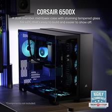 Corsair 6500X Mid-Tower Dual Chamber PC Case - Black 
