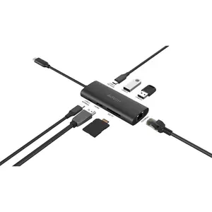 A4Tech DST-80C 8-in-1 Docking Station, USB-C 100W, 4K HDMI@30Hz