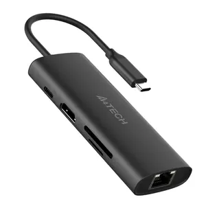 A4Tech DST-80C 8-in-1 Docking Station, USB-C 100W, 4K HDMI@30Hz