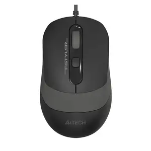 A4Tech FM10S Optical Mouse | Anti-Slippery Side, Adjustable 1600 DPI, Silent Clicks - Black