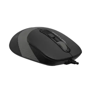 A4Tech FM10S Optical Mouse | Anti-Slippery Side, Adjustable 1600 DPI, Silent Clicks - Black