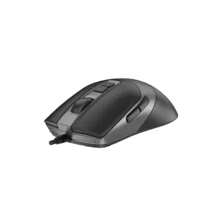 A4Tech FM50S Plus Optical Wired Mouse, 4000 DPI, 5-Level Resolution, 1000Hz 4 Level Report Rate, Silent Clicks - Black
