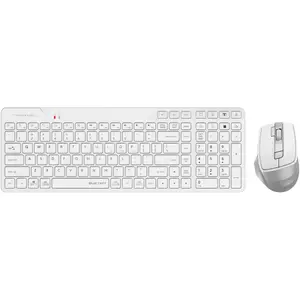 A4Tech Fstyler FB2800C Air2 Bluetooth & Wireless Keyboard & Mouse Combo | Type-C Rechargeable, Dual Mode, Silent Click - White