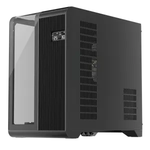 1st Player RT7 Black Edition Gaming Case, Triple Tempered Glass, Advanced Cooling with 7 Fan Support, USB-C & LED Display, Spacious for High-End Builds, 4x XF7 ARGB Fans Pre-installed
