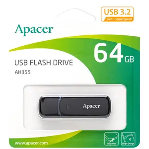 Apacer AH355 64GB USB 3.2 Gen 1 Flash Drive, Pebble-like Contour