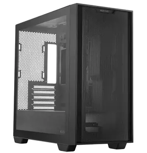 ASUS A21 Micro-ATX Case, 360mm Radiator Support, Porous Front-Panel Mesh - Black Edition