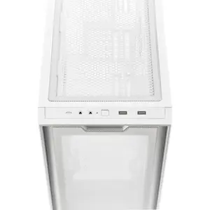 ASUS A21 Micro-ATX Case, 360mm Radiator Support, Porous Front-Panel Mesh - White Edition